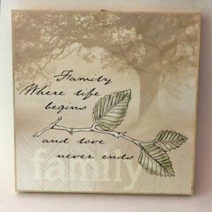 GiftCraft Brush Strokes - Family Wall Decor NEW
